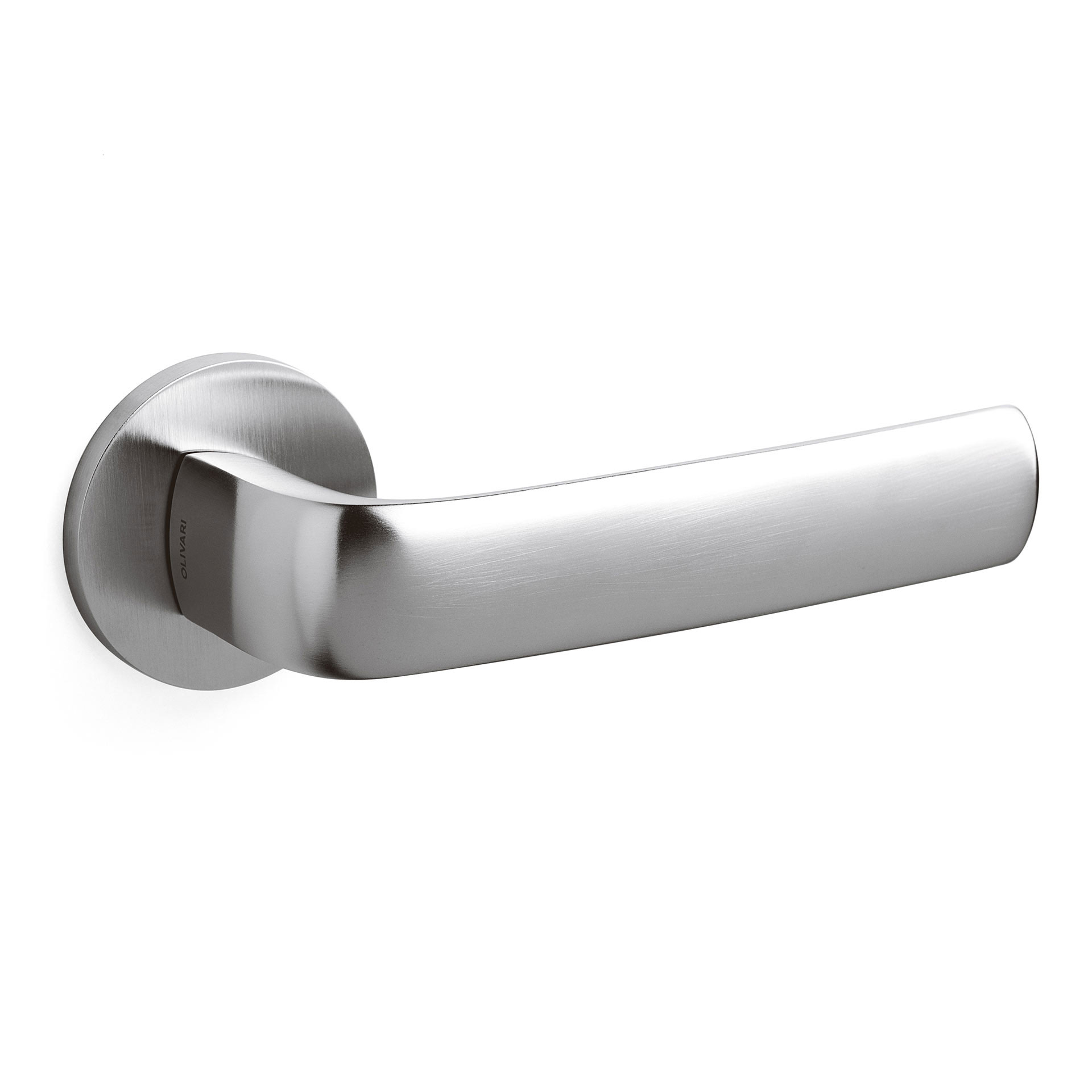 contemporary door handle Diva by Olivari satin chrome